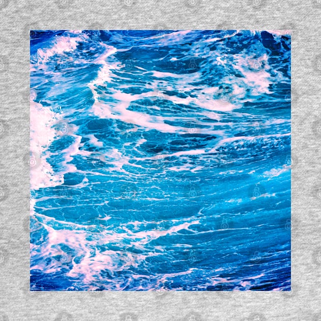 Blue Ocean Waves by ChristianShirtsStudios